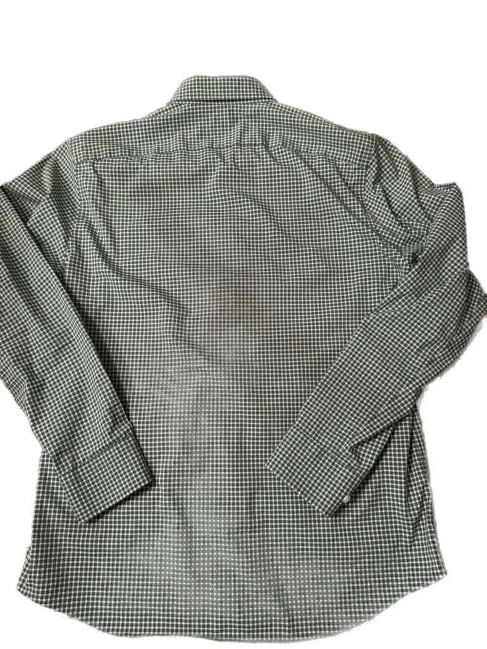 Banana Republic Tech Stretch Cotton Slim Flex Fit Gingham Button Down Shirt med